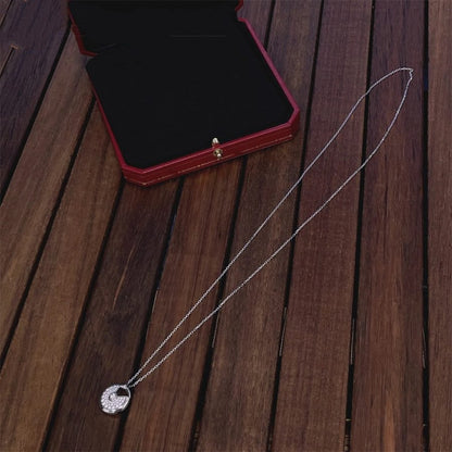 [Kismet Jewels ]AMULETTE SILVER FULL DIAMOND NECKLACE