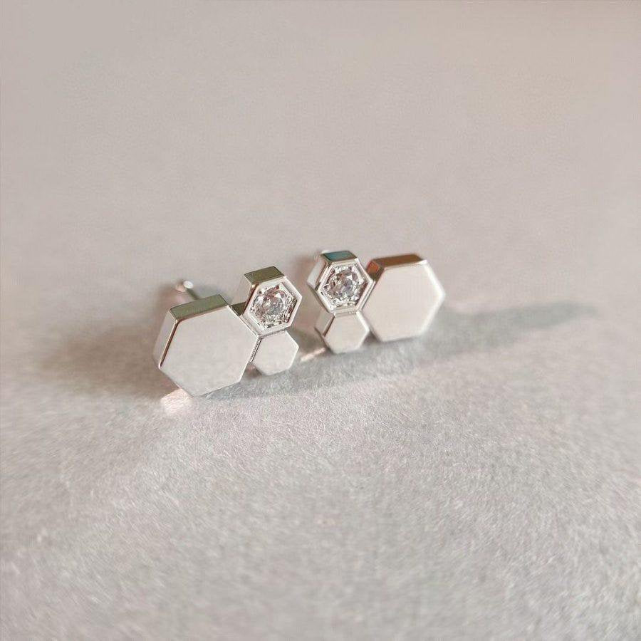 [Kismet Jewels ]BEE LOVE SILVER DIAMOND EARRINGS