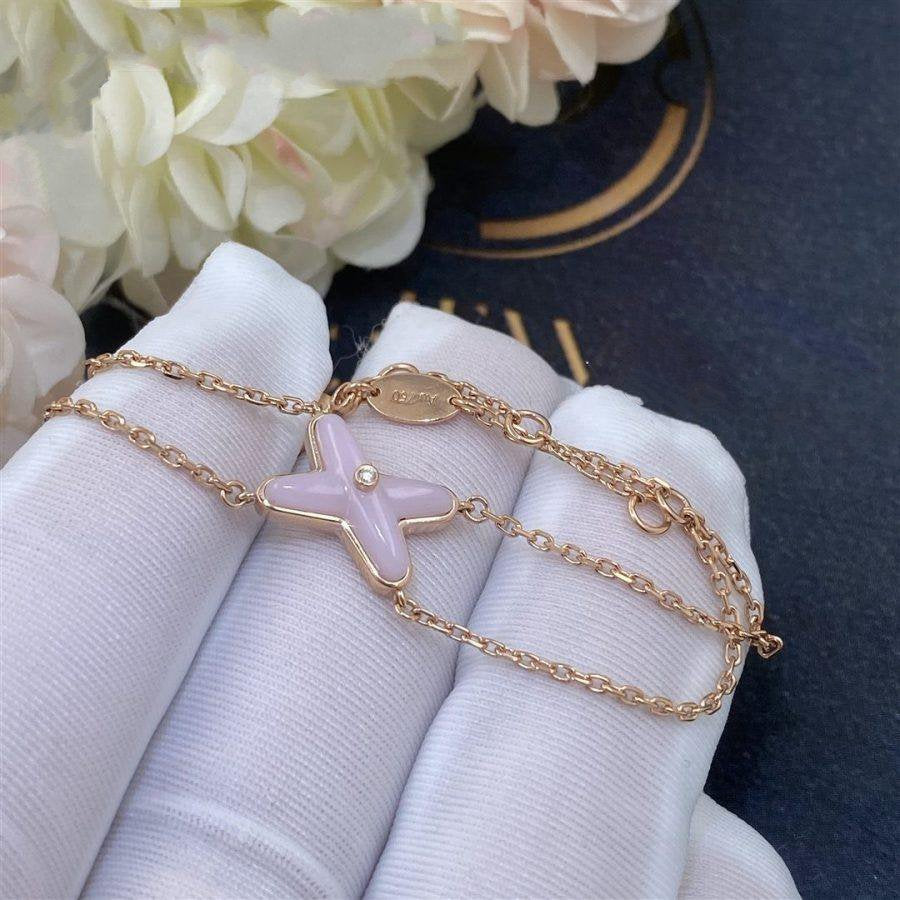 [Kismet Jewels ]JEUX BRACELET PINK MOP PINK GOLD 1 DIAMOND