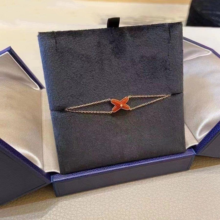 [Kismet Jewels ]JEUX BRACELET CARNELIAN PINK GOLD 1 DIAMOND