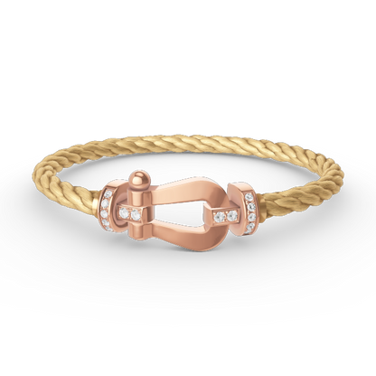 [Kismet Jewels ]FORCE LARGE HORSESHOE HALF DIAMOND BRACELET ROSE GOLD