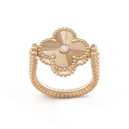 [Kismet Jewels ]CLOVER RIVERSIBLE PINK GOLD RING