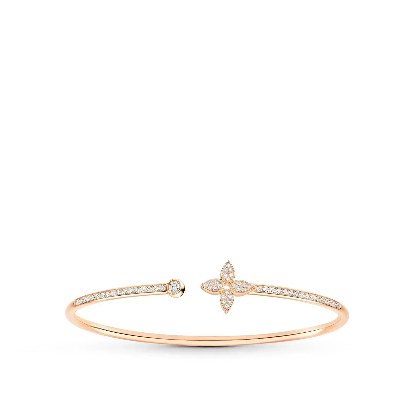 [Kismet Jewels ]IDYLLE PINK GOLD OPEN BRACELET DIAMOND PAVED