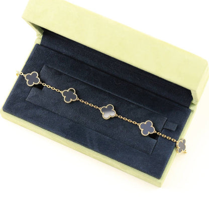 [Kismet Jewels ]CLOVER  5 MOTIFS BLACK ONYX BRACELET