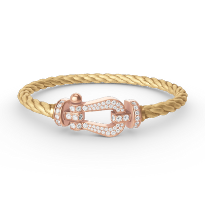 [Kismet Jewels ]FORCE LARGE HORSESHOE FULL DIAMOND BRACELET ROSE GOLD