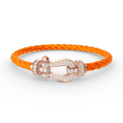 [Kismet Jewels ]FORCE LARGE HORSESHOE FULL DIAMOND BRACELET ROSE GOLD