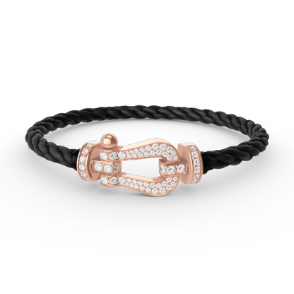 [Kismet Jewels ]FORCE LARGE HORSESHOE FULL DIAMOND BRACELET ROSE GOLD