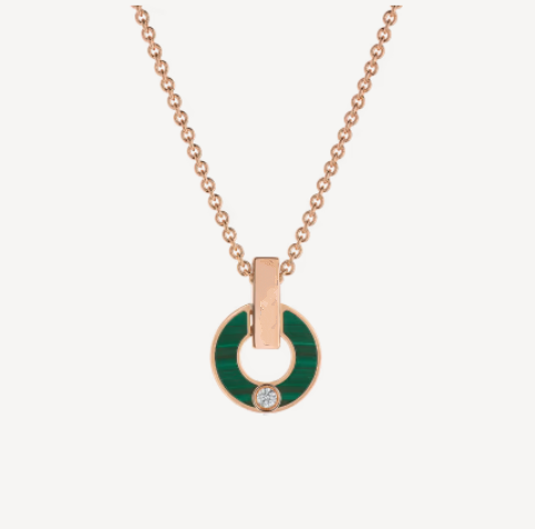 [Kismet Jewels ]GARI NECKLACE PINK GOLD MALACHITE