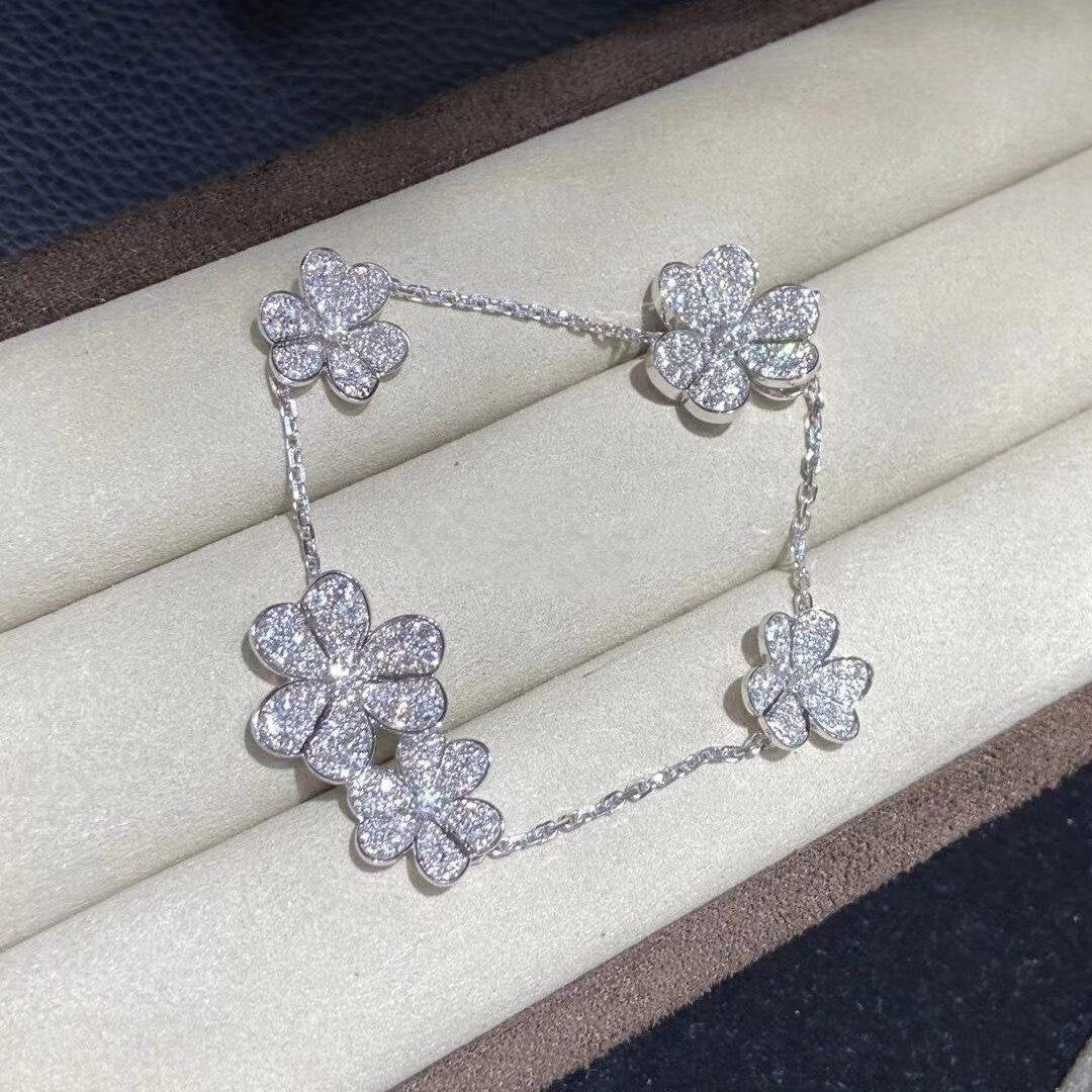 [Kismet Jewels ]FRIVOLE SILVER 5 FLOWERS BRACELET