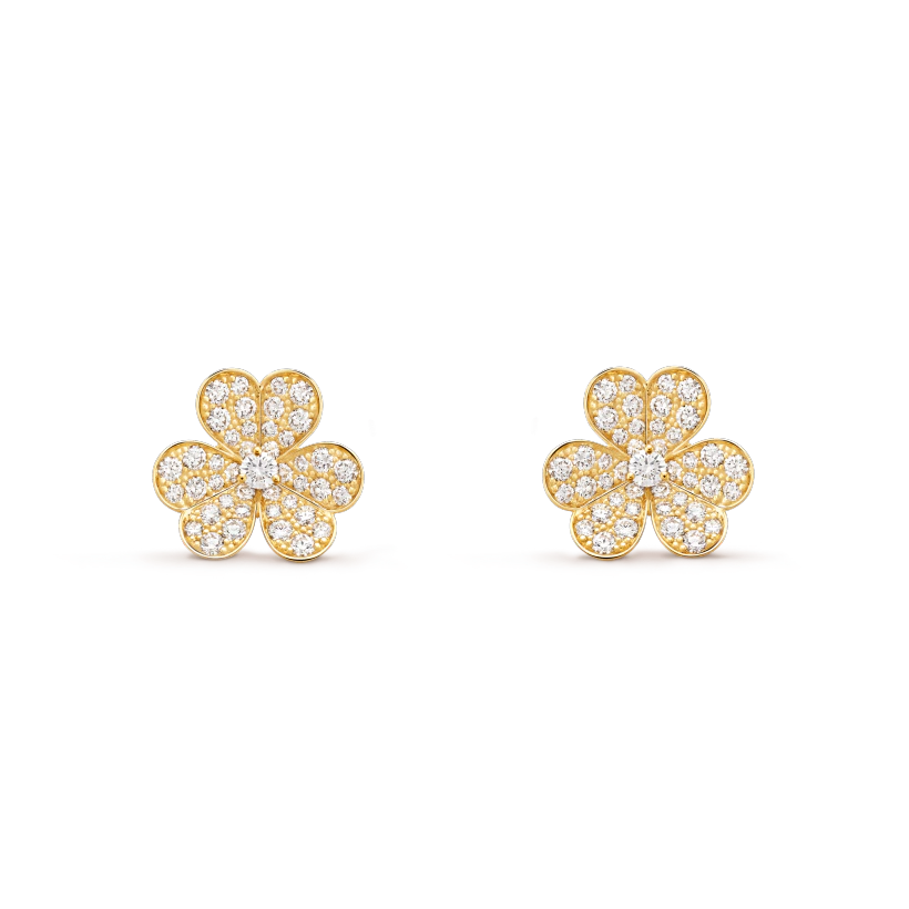 [Kismet Jewels ]FRIVOLE GOLD FLOWER DIAMOND EARRINGS