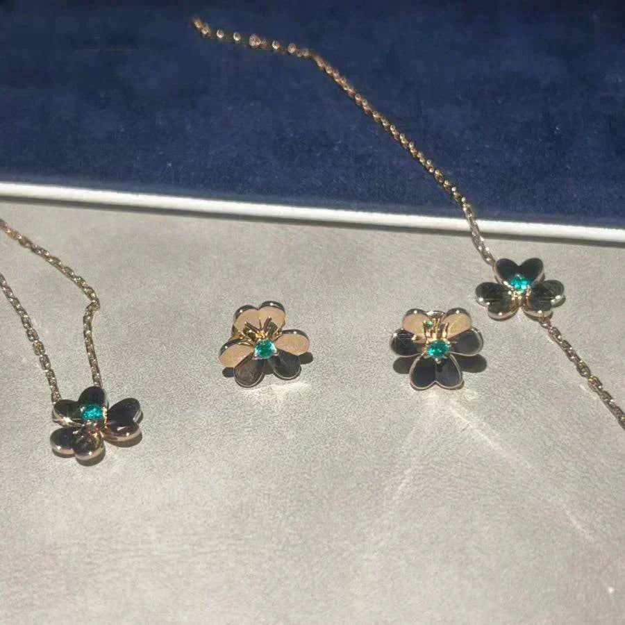 [Kismet Jewels ]FRIVOLE  FLOWER MALACHITE EARRINGS