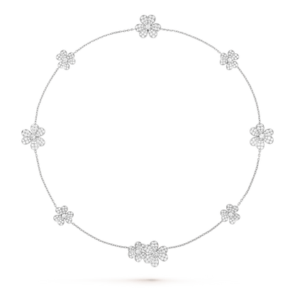 [Kismet Jewels ]FRIVOLE SILVER 9 FLOWERS NECKLACE
