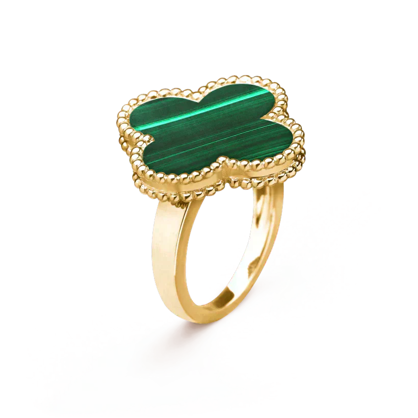 [Kismet Jewels ]CLOVER MALACHITE RING