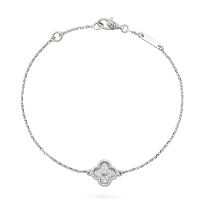 [Kismet Jewels ]CLOVER  SINGLE FLOWER BRACELET SILVER