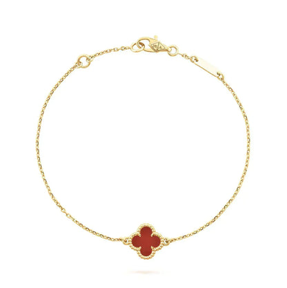 [Kismet Jewels ]CLOVER  CARNELIAN SINGLE FLOWER BRACELET