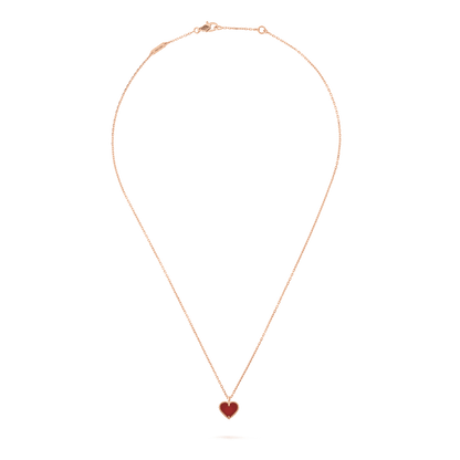 [Kismet Jewels ]SWEET CLOVER CARNELIAN HEART NECKLACE