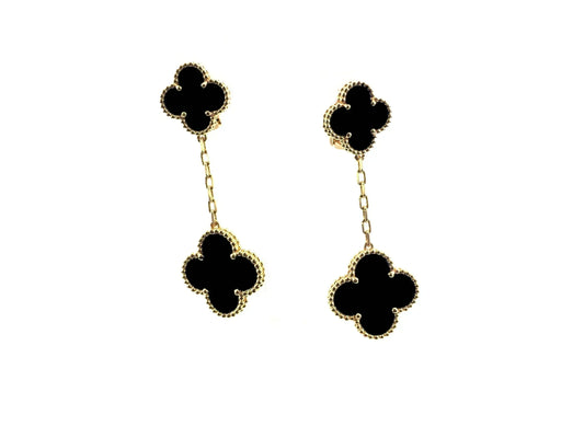 [Kismet Jewels ]CLOVER 2 MOTIFS  EARRINGS (MULTIPLE CHOICESC